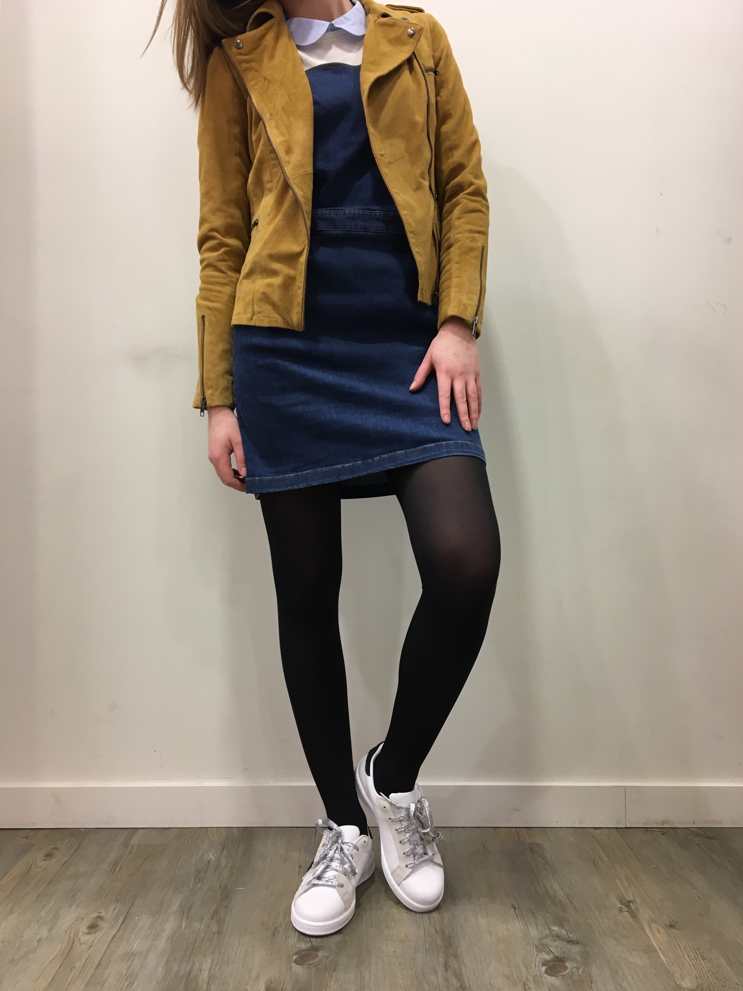 Cuir moutarde NAF NAF