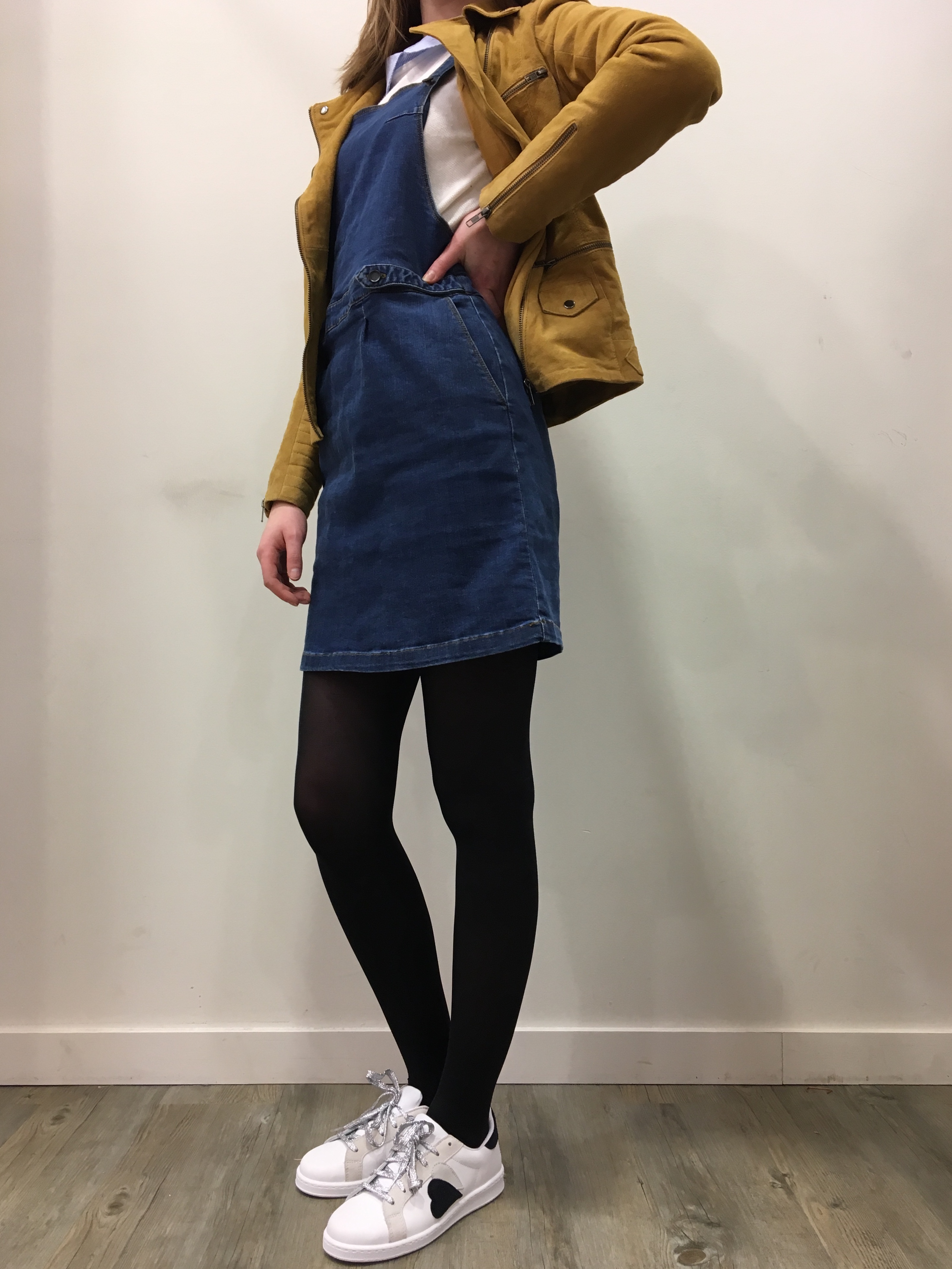 NAF NAF cuir moutarde