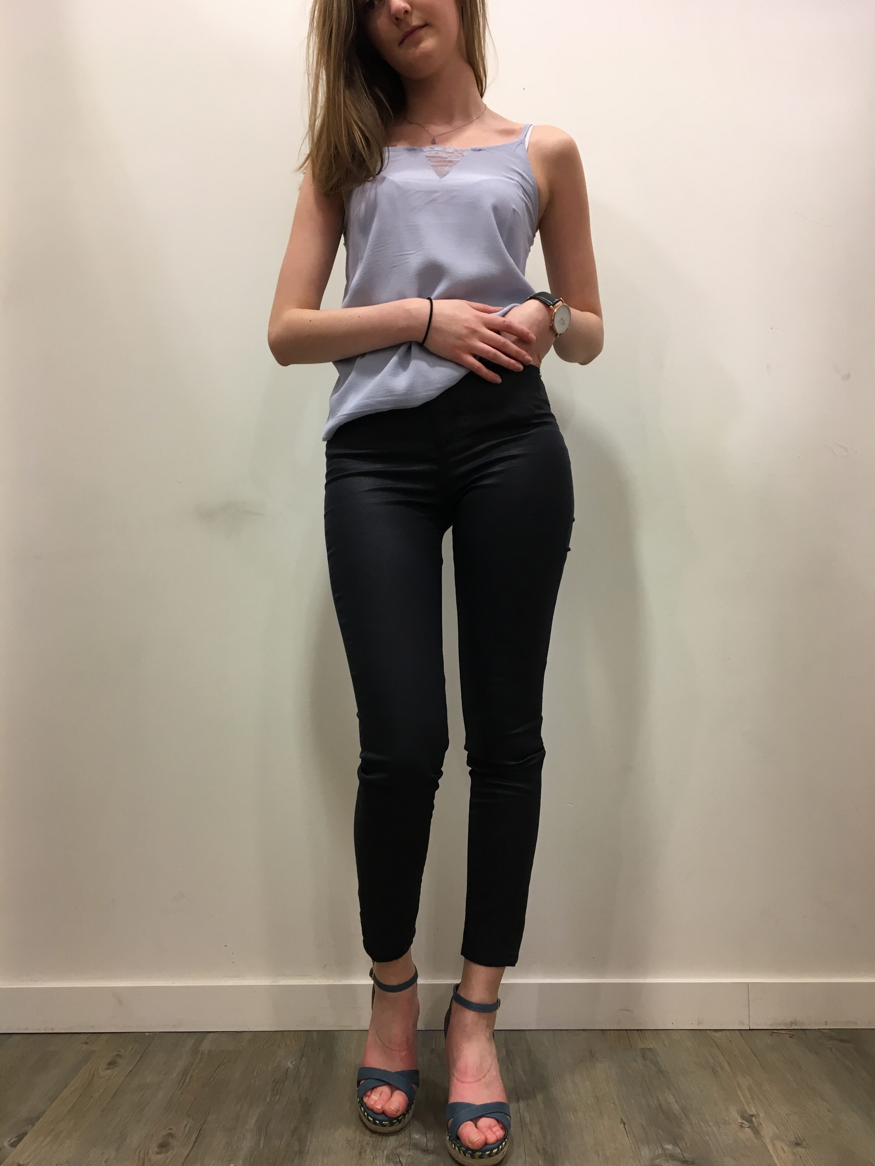 Pantalon enduit bleu marine Collectionistas