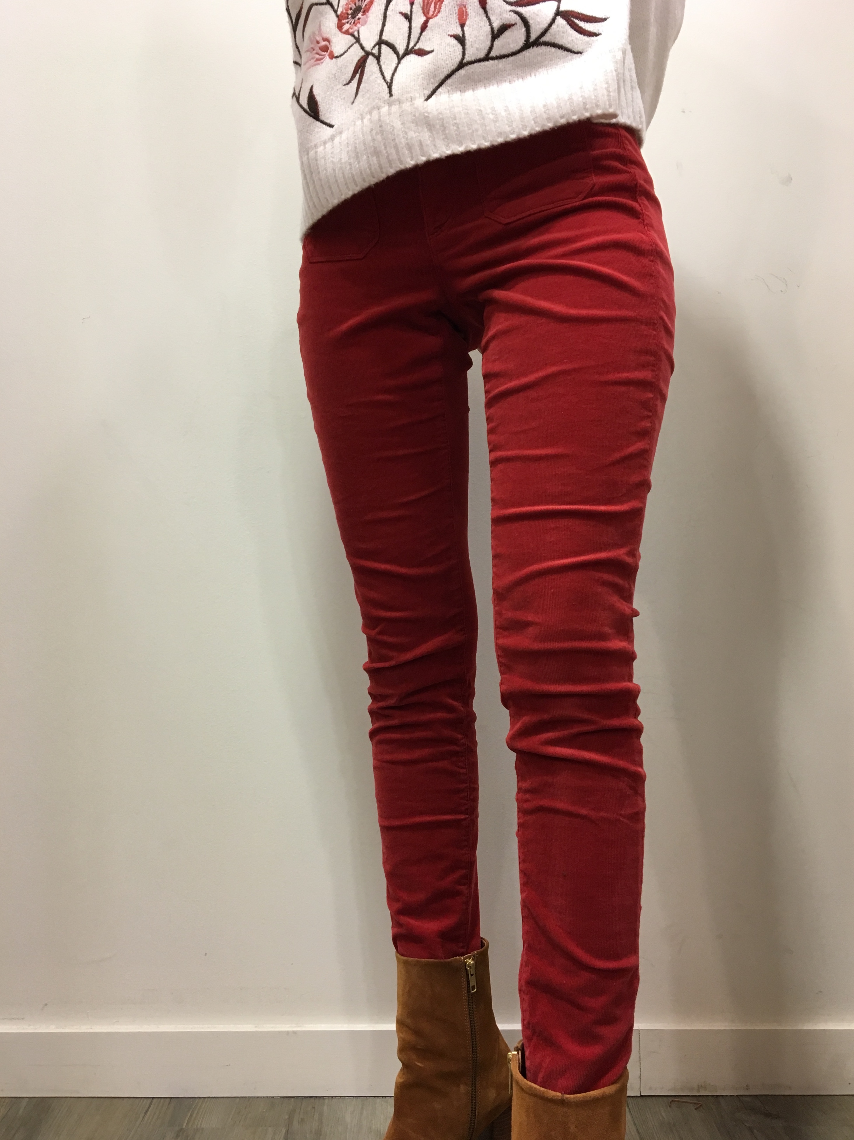 Pantalon velours orangé NAF NAF