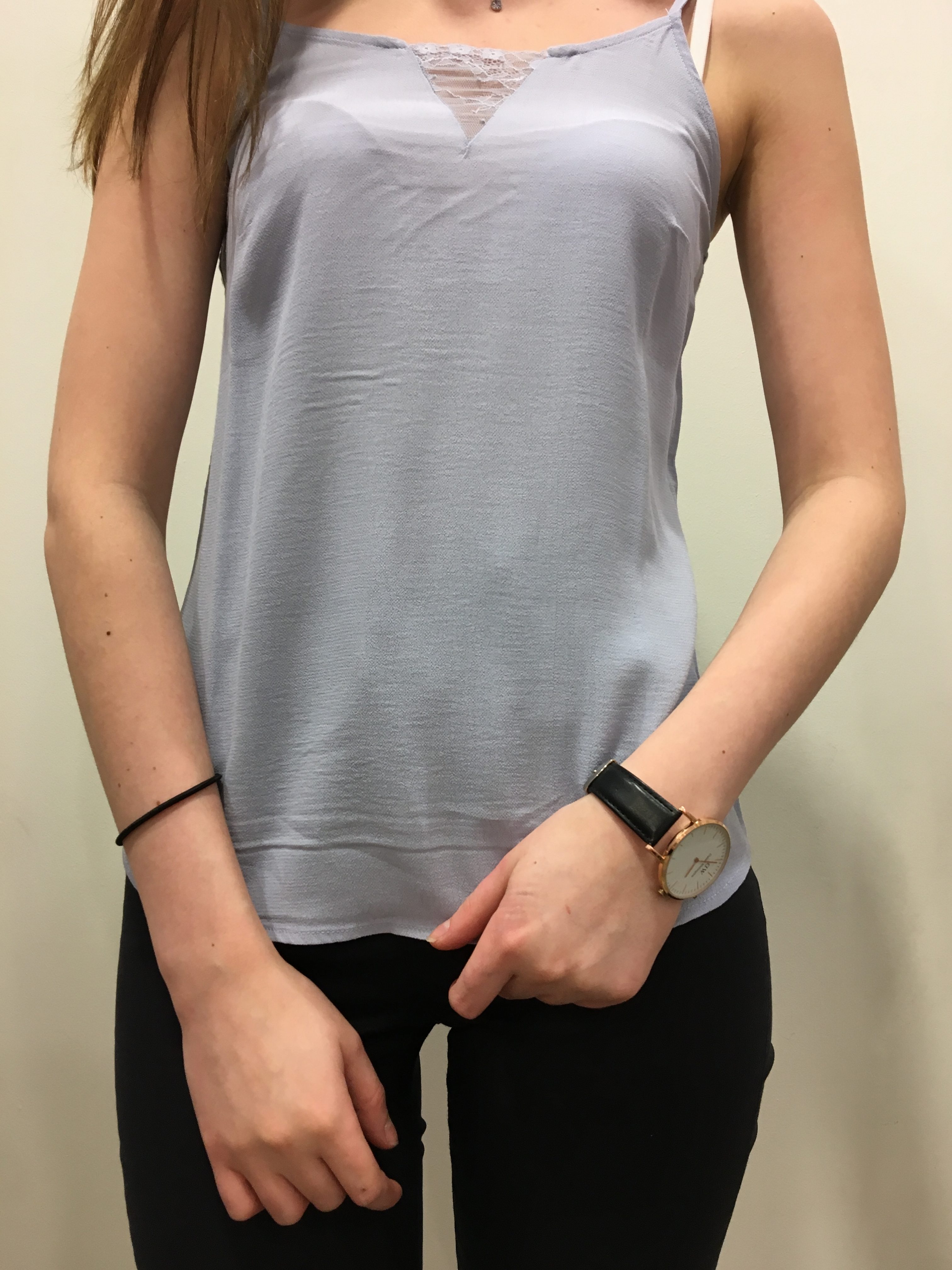 Top bretelle bleu ciel NAF NAF