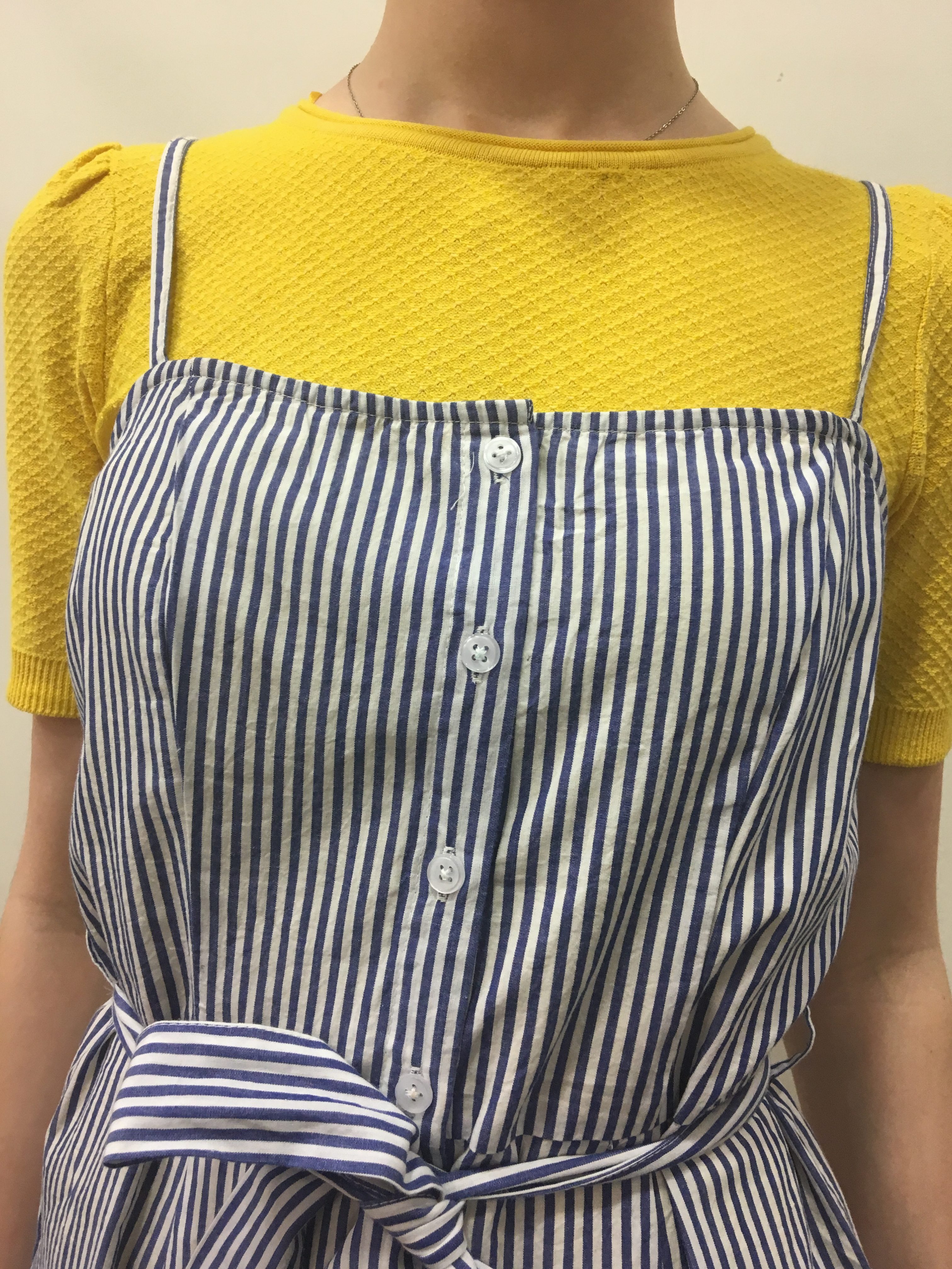 Pull fin jaune NAF NAF